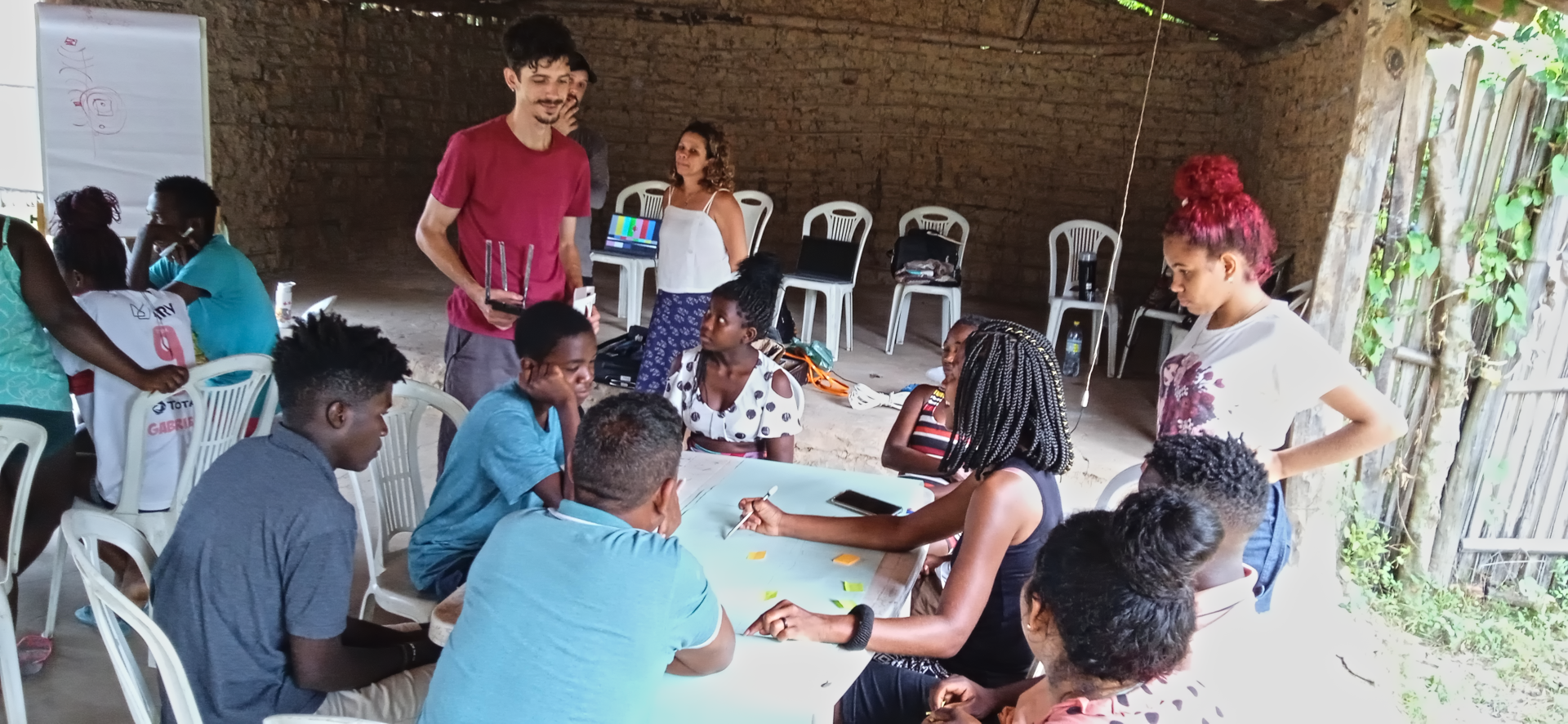 Participante da oficina sobre roteadores