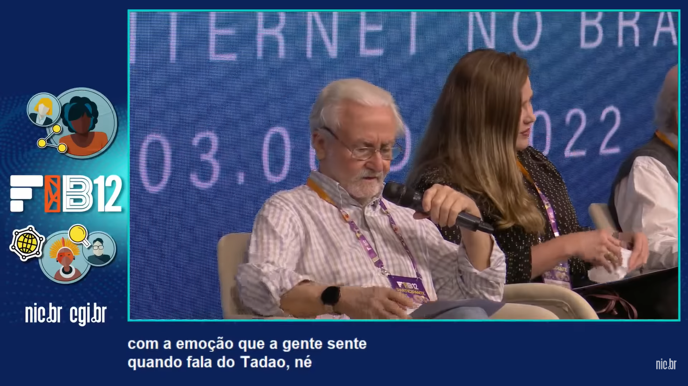 Carlos Afonso durante a homenagem a Tadao Takahashi.